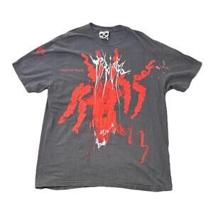 1400 Grey Shirt Men’s Large Mansion Musik Grunge Goth Streetwear Sold Out NWOT